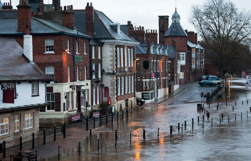 flood risk to roller shutters in Lancashire